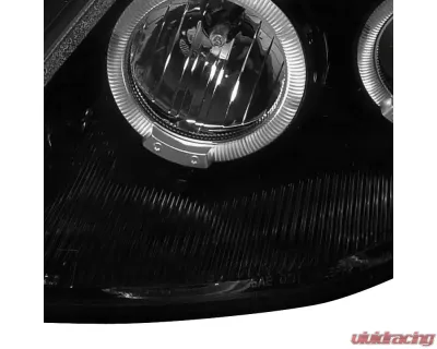 Spec-D Dual Halo Projector Headlights (Glossy Black Housing/Smoked Lens) Nissan 350Z 2003-2005 - 2LHP-350Z03G-TM