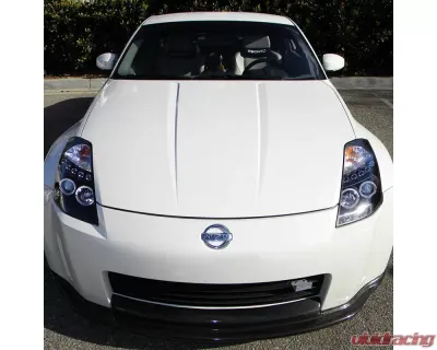 Spec-D Dual Halo Projector Headlights (Matte Black Housing/Clear Lens) Nissan 350Z 2003-2005 - 2LHP-350Z03JM-TM