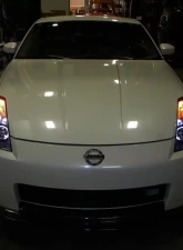 Spec-D Dual Halo Projector Headlights (Matte Black Housing/Clear Lens) Nissan 350Z 2003-2005                                     - 2LHP-350Z03JM-TM - Image 4