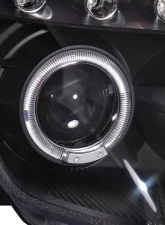 Spec-D Dual Halo Projector Headlights (Matte Black Housing/Clear Lens) Nissan 350Z 2003-2005                                     - 2LHP-350Z03JM-TM - Image 5