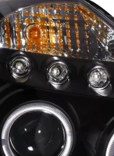 Spec-D Dual Halo Projector Headlights (Matte Black Housing/Clear Lens) Nissan 350Z 2003-2005                                     - 2LHP-350Z03JM-TM - Image 8
