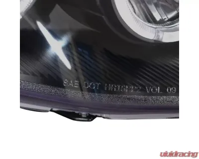 Spec-D Dual Halo Projector Headlights (Matte Black Housing/Clear Lens) Nissan 350Z 2003-2005 - 2LHP-350Z03JM-TM