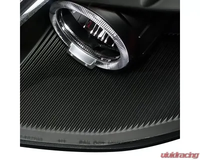 Spec-D Dual Halo Projector Headlights (Matte Black Housing/Clear Lens) Nissan 350Z 2003-2005 - 2LHP-350Z03JM-TM