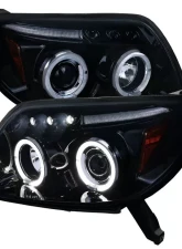 Spec-D Dual Halo Projector Headlights (Glossy Black Housing/Smoked Lens) Toyota 4Runner 2003-2005                                     - 2LHP-4RUN03G-TM - Image 10