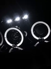 Spec-D Dual Halo Projector Headlights (Glossy Black Housing/Smoked Lens) Toyota 4Runner 2003-2005                                     - 2LHP-4RUN03G-TM - Image 2