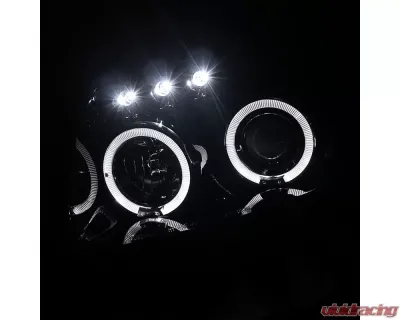 Spec-D Dual Halo Projector Headlights (Glossy Black Housing/Smoked Lens) Toyota 4Runner 2003-2005 - 2LHP-4RUN03G-TM