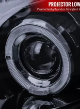 Spec-D Dual Halo Projector Headlights (Glossy Black Housing/Smoked Lens) Toyota 4Runner 2003-2005                                     - 2LHP-4RUN03G-TM - Image 3