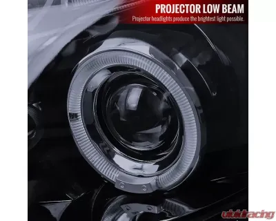 Spec-D Dual Halo Projector Headlights (Glossy Black Housing/Smoked Lens) Toyota 4Runner 2003-2005 - 2LHP-4RUN03G-TM