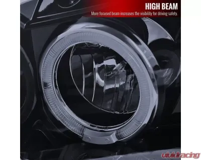 Spec-D Dual Halo Projector Headlights (Glossy Black Housing/Smoked Lens) Toyota 4Runner 2003-2005 - 2LHP-4RUN03G-TM