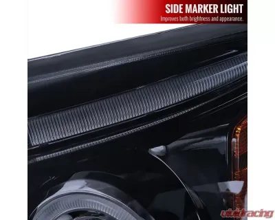 Spec-D Dual Halo Projector Headlights (Glossy Black Housing/Smoked Lens) Toyota 4Runner 2003-2005 - 2LHP-4RUN03G-TM