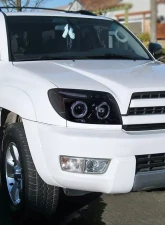 Spec-D Dual Halo Projector Headlights (Glossy Black Housing/Smoked Lens) Toyota 4Runner 2003-2005                                     - 2LHP-4RUN03G-TM - Image 10