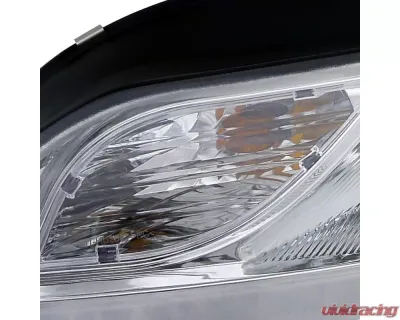 Spec-D Projector Headlights w/ R8 Style LED Light Bar (Chrome Housing/Clear Lens) Audi A4 2005-2008 - 2LHP-A406-8V2-TM