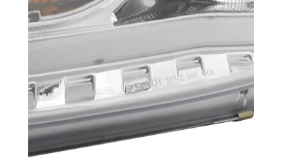 Spec-D Projector Headlights w/ R8 Style LED Light Bar (Chrome Housing/Clear Lens) Audi A4 2005-2008                                     - 2LHP-A406-8V2-TM - Image 6