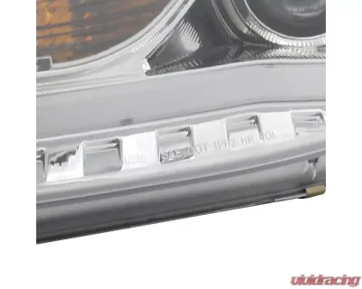 Spec-D Projector Headlights w/ R8 Style LED Light Bar (Chrome Housing/Clear Lens) Audi A4 2005-2008 - 2LHP-A406-8V2-TM
