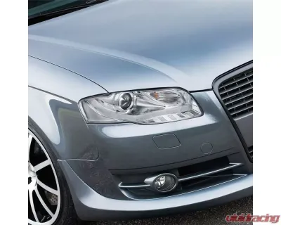 Spec-D Projector Headlights w/ R8 Style LED Light Bar (Chrome Housing/Clear Lens) Audi A4 2005-2008 - 2LHP-A406-8V2-TM