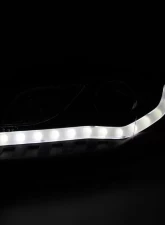 Spec-D R8 Style LED Light Bar Projector Headlights (Matte Black Housing/Clear Lens) Audi A4 2005-2008                                     - 2LHP-A406JM-8V2-TM - Image 2