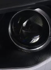 Spec-D R8 Style LED Light Bar Projector Headlights (Matte Black Housing/Clear Lens) Audi A4 2005-2008                                     - 2LHP-A406JM-8V2-TM - Image 3