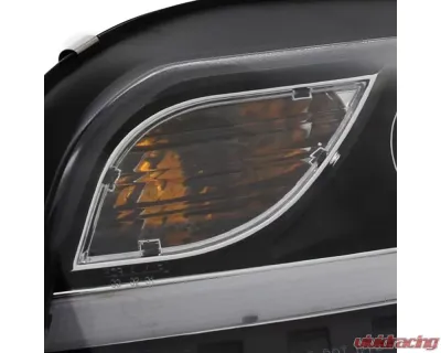 Spec-D R8 Style LED Light Bar Projector Headlights (Matte Black Housing/Clear Lens) Audi A4 2005-2008 - 2LHP-A406JM-8V2-TM