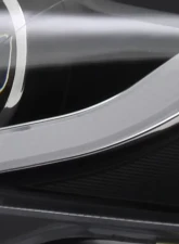 Spec-D R8 Style LED Light Bar Projector Headlights (Matte Black Housing/Clear Lens) Audi A4 2005-2008                                     - 2LHP-A406JM-8V2-TM - Image 5