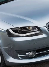 Spec-D R8 Style LED Light Bar Projector Headlights (Matte Black Housing/Clear Lens) Audi A4 2005-2008                                     - 2LHP-A406JM-8V2-TM - Image 8