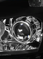 Spec-D Retro Style Projector Headlights w/ Amber Reflectors (Matte Black Housing/Clear Lens) Honda Accord 2003-2007                                     - 2LHP-ACD03JM-RS - Image 2