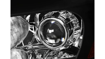 Spec-D Retro Style Projector Headlights w/ Amber Reflectors (Matte Black Housing/Clear Lens) Honda Accord 2003-2007                                     - 2LHP-ACD03JM-RS - Image 2