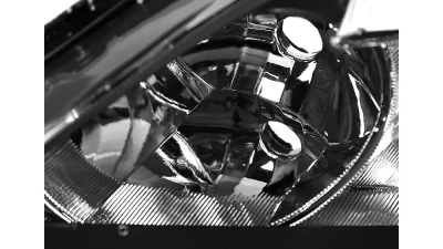 Spec-D Retro Style Projector Headlights w/ Amber Reflectors (Matte Black Housing/Clear Lens) Honda Accord 2003-2007                                     - 2LHP-ACD03JM-RS - Image 3