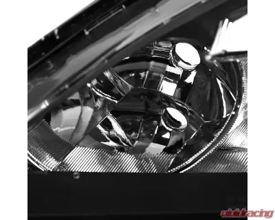 Spec-D Retro Style Projector Headlights w/ Amber Reflectors (Matte Black Housing/Clear Lens) Honda Accord 2003-2007 - 2LHP-ACD03JM-RS