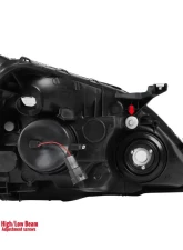 Spec-D Retro Style Projector Headlights w/ Amber Reflectors (Matte Black Housing/Clear Lens) Honda Accord 2003-2007                                     - 2LHP-ACD03JM-RS - Image 8