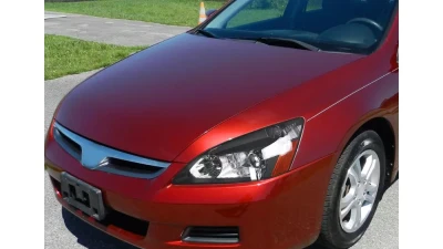 Spec-D Retro Style Projector Headlights w/ Amber Reflectors (Matte Black Housing/Clear Lens) Honda Accord 2003-2007                                     - 2LHP-ACD03JM-RS - Image 9