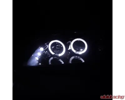 Spec-D Dual Halo Projector Headlights w/ LED Accent Lights (Glossy Black Housing/Smoke Lens) Honda Accord 1998-2002 - 2LHP-ACD98G-TM