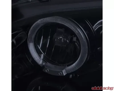 Spec-D Dual Halo Projector Headlights w/ LED Accent Lights (Glossy Black Housing/Smoke Lens) Honda Accord 1998-2002 - 2LHP-ACD98G-TM