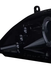 Spec-D Dual Halo Projector Headlights w/ LED Accent Lights (Glossy Black Housing/Smoke Lens) Honda Accord 1998-2002                                     - 2LHP-ACD98G-TM - Image 5