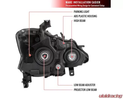 Spec-D Projector Headlights (Chrome Housing/Smoked Lens) Nissan Altima 2013-2015 - 2LHP-ALT13G-GO