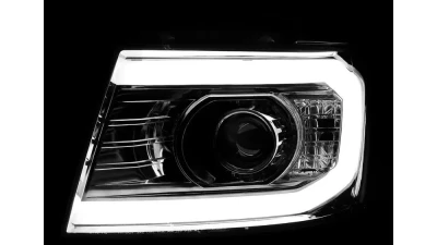 Spec-D LED C-Bar Projector Headlights (Chrome Housing/Clear Lens) Chevrolet 2007-2014                                     - 2LHP-AVA07-G2-TM - Image 2