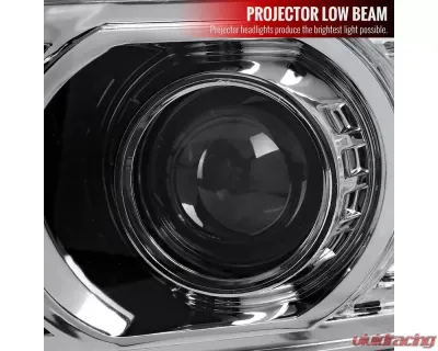 Spec-D LED C-Bar Projector Headlights (Chrome Housing/Clear Lens) Chevrolet 2007-2014 - 2LHP-AVA07-G2-TM