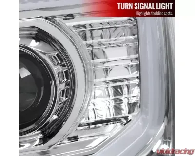 Spec-D LED C-Bar Projector Headlights (Chrome Housing/Clear Lens) Chevrolet 2007-2014 - 2LHP-AVA07-G2-TM