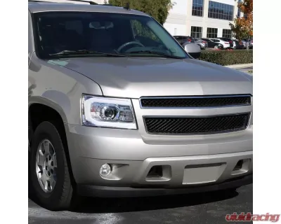 Spec-D LED C-Bar Projector Headlights (Chrome Housing/Clear Lens) Chevrolet 2007-2014 - 2LHP-AVA07-G2-TM