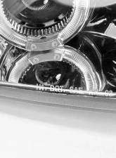 Spec-D Dual Halo Projector Headlights w/ LED Accent Light (Chrome Housing/Clear Lens) Chevrolet Aveo 2004-2008                                     - 2LHP-AVE045-TM - Image 6