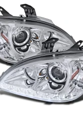 Spec-D Projector Headlights w/ SMD LED Light Strip (Chrome Housing/Clear Lens) Mercedes-Benz W163 ML-Class 2002-2005                                     - 2LHP-BW16302-TM - Image 10