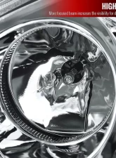 Spec-D Projector Headlights w/ SMD LED Light Strip (Chrome Housing/Clear Lens) Mercedes-Benz W163 ML-Class 2002-2005                                     - 2LHP-BW16302-TM - Image 4