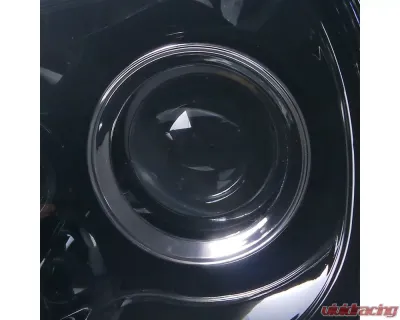 Spec-D Projector Headlights w/ SMD LED Light Strip (Glossy Black Housing/Smoked Lens) Mercedes-Benz W163 ML-Class 2002-2005 - 2LHP-BW16302G-TM