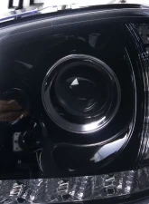 Spec-D Projector Headlights w/ SMD LED Light Strip (Glossy Black Housing/Smoked Lens) Mercedes-Benz W163 ML-Class 2002-2005                                     - 2LHP-BW16302G-TM - Image 4