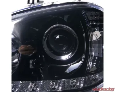 Spec-D Projector Headlights w/ SMD LED Light Strip (Glossy Black Housing/Smoked Lens) Mercedes-Benz W163 ML-Class 2002-2005 - 2LHP-BW16302G-TM