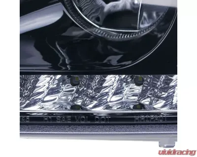 Spec-D Projector Headlights w/ SMD LED Light Strip (Glossy Black Housing/Smoked Lens) Mercedes-Benz W163 ML-Class 2002-2005 - 2LHP-BW16302G-TM