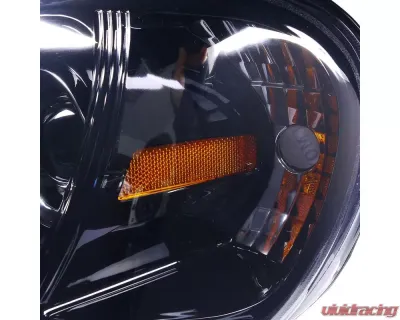 Spec-D Projector Headlights w/ SMD LED Light Strip (Glossy Black Housing/Smoked Lens) Mercedes-Benz W163 ML-Class 2002-2005 - 2LHP-BW16302G-TM