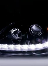Spec-D Projector Headlights w/ SMD LED Light Strip (Glossy Black Housing/Smoked Lens) Mercedes-Benz W163 ML-Class 1998-2001                                     - 2LHP-BW16398G-TM - Image 2