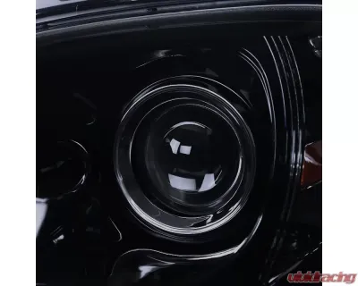 Spec-D Projector Headlights w/ SMD LED Light Strip (Glossy Black Housing/Smoked Lens) Mercedes-Benz W163 ML-Class 1998-2001 - 2LHP-BW16398G-TM