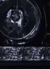 Spec-D Projector Headlights w/ SMD LED Light Strip (Glossy Black Housing/Smoked Lens) Mercedes-Benz W163 ML-Class 1998-2001                                     - 2LHP-BW16398G-TM - Image 5