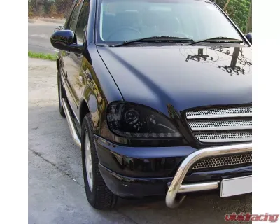 Spec-D Projector Headlights w/ SMD LED Light Strip (Glossy Black Housing/Smoked Lens) Mercedes-Benz W163 ML-Class 1998-2001 - 2LHP-BW16398G-TM